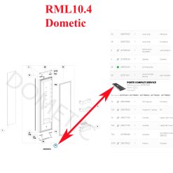 Dometic, porte avec ouverture dans les deux sens pour les modèles des réfrigérateurs RCL10.4T, RML10.4, RML10.4T, RML10.4P – Image 3