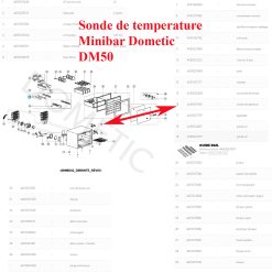 Dometic, minibar, sonde température pour les modèles : CL4, RH4, ML, CL4, DM20, DM50 – Image 2