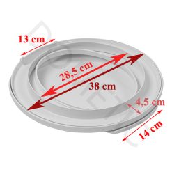Alternative view of Dometic, abattants, couvercle des toilettes des séries CT, CTE, CTLP, CTS, CTW