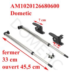 Paire de compas par friction AM1020126680600, ou vérins avec poignée pour les baies ayant une hauteur de 60 cm et une largeur de 145 cm par Dometic, Seitz