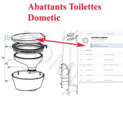 Dometic, abattants, couvercle des toilettes des séries CT, CTE, CTLP, CTS, CTW – Image 3