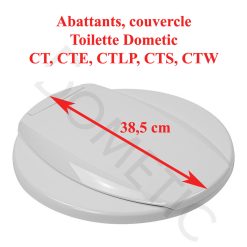 Dometic, abattants, couvercle des toilettes des séries CT, CTE, CTLP, CTS, CTW