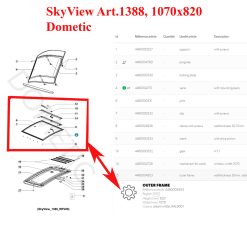 Alternative view of Dometic, Sky View cadre exterieur pour SE1170G1070x0820 pour les vitres comportant 4 fermetures - DISPONIBLE FIN SEPTEMBRE NOUS CONTACTER 01.84.20.86.07
