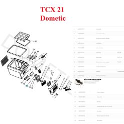Dometic, ventilateur pour les modèles : WAECO TROPICOOL 35L, TC35, TCX35 TE, U06 DC, T25 TE – Image 3