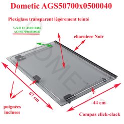 Dometic, vitre plexiglass, ou baie de remplacement de fenêtre de camping-car projetable 700×500 mm AGS50700x0500040 ou MS50700x0500