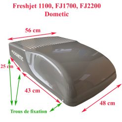 Dometic, capot gris pour climatisation Freshjet 1100, FJ1700, FJ2200, Dometic