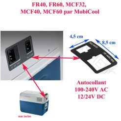 Dometic, Badge bandeau autocollant pour réfrigérateur FR40, FR60, MCF32, MCF40, MCF60 par MobiCool