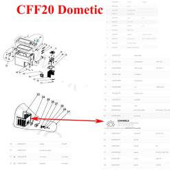 Dometic, capot de la partie compresseur pour réfrigérateur CFF20 – Image 4