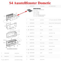 Dometic, vitre plexiglass S4 teinté foncé, ou baie de remplacement de fenêtre de camping-car projetable 900×600 mm AGS50900x0600040 charniere en haut noir – Disponible fin Septembre 2026 – Image 3