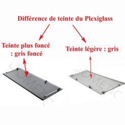 Dometic, vitre plexiglass S4 teinté foncé, ou baie de remplacement de fenêtre de camping-car projetable 700×450 mm AGS50700x0450040 charnière en haut noir , compas à click-clack – Image 5